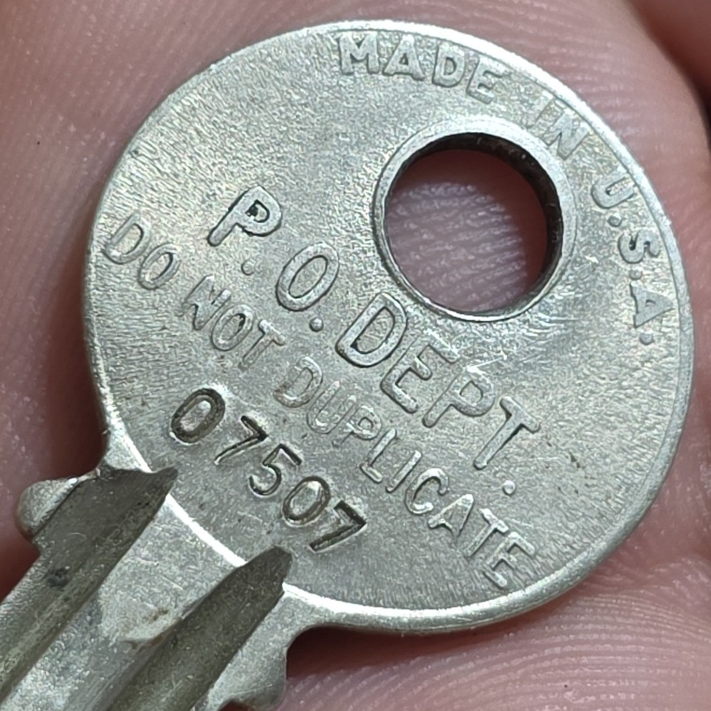 USPS US Post Office Dept PO BOX Key # 07507